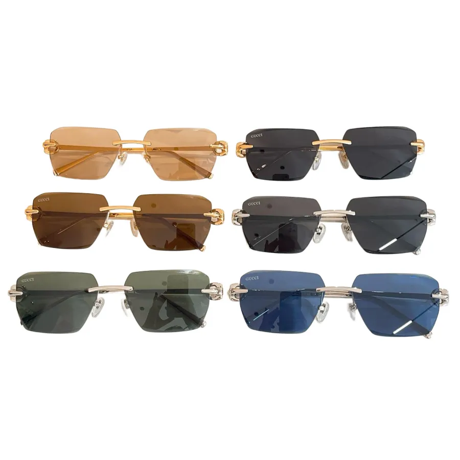 Gucci square frame glasses blue/brown/black gold/black silver/tawny/olive color Size 58口17-143