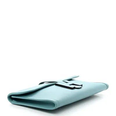 Hermès Jige Elan 29 Clutch Bleu Atoll Swift Leather