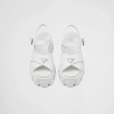 PRADA White Monolith rubber sandals