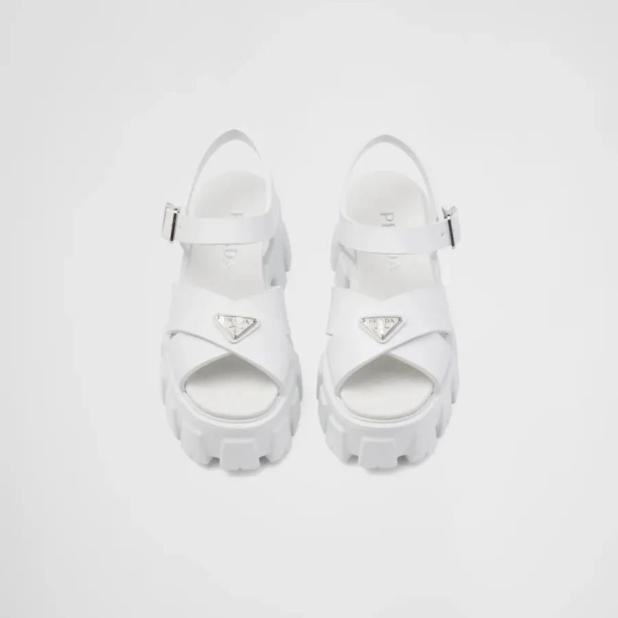 PRADA White Monolith rubber sandals