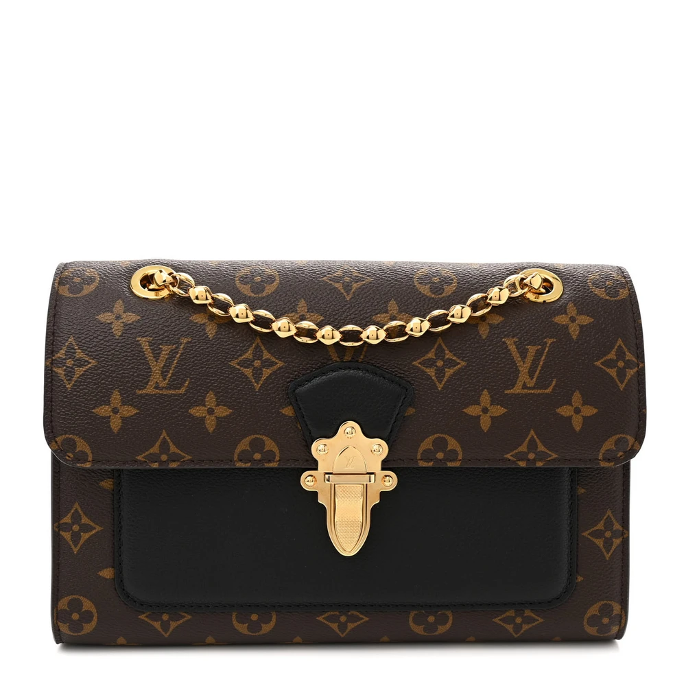 Louis Vuitton Victoire MM Preto Monogram Canvas Hardware Latão