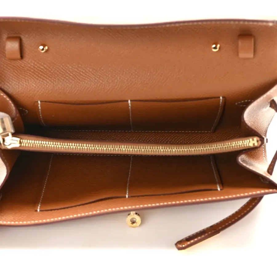 Hermès Kelly Long Wallet To Go Brown Epsom Leather Gold Hardware