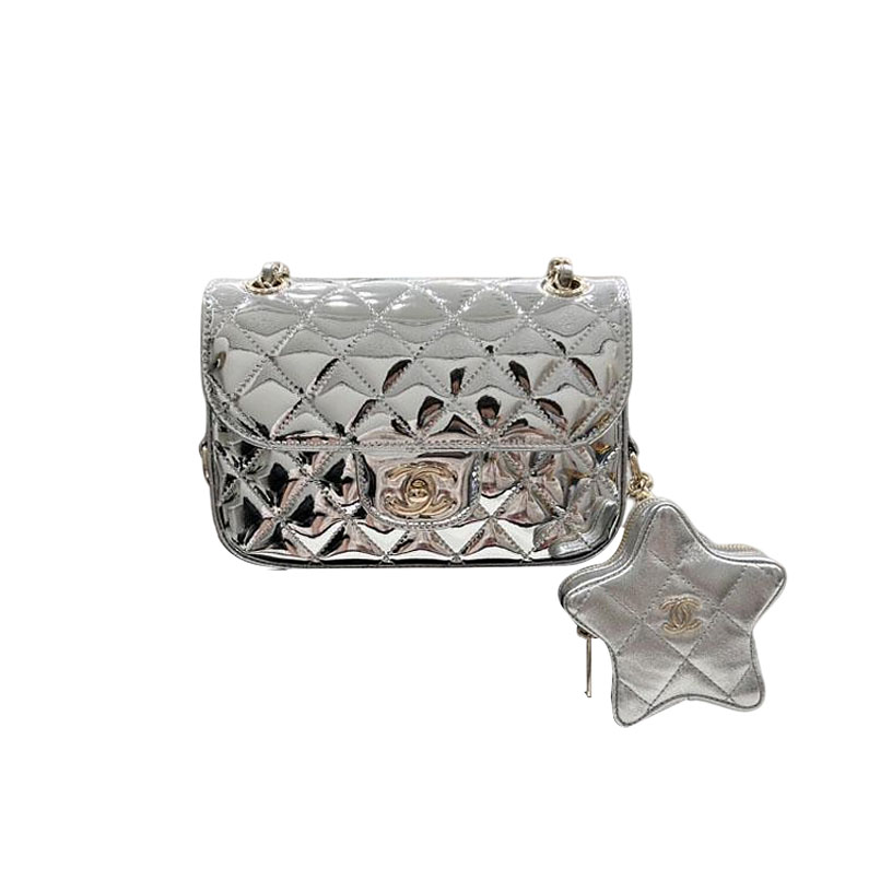 Chanel Bolsas Transversais Prata / Ouro / Preto