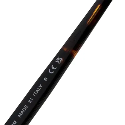 Miu Miu Oval glasses leopard tawny/transparent/ivory/black silver/black/leopard grey/transparent leopard color Size 50-18-140