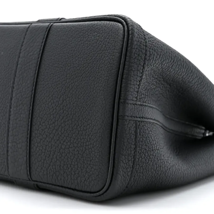 Hermès Garden Party 30 TPM Black Negonda Leather Palladium Silver Hardware
