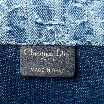 Dior Large Book Tote Blue Oblique Denim