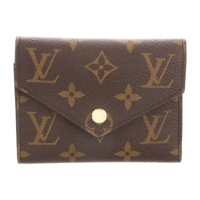 Louis Vuitton Small Victorine Wallet Brown LV Monogram Coated Canvas Brass Hardware