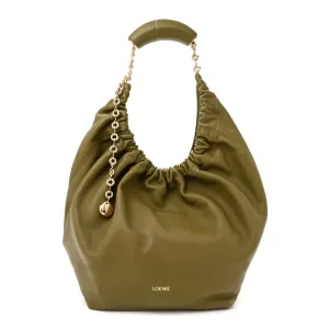 Loewe Squeeze Bag Medium Olive Nappa Leather