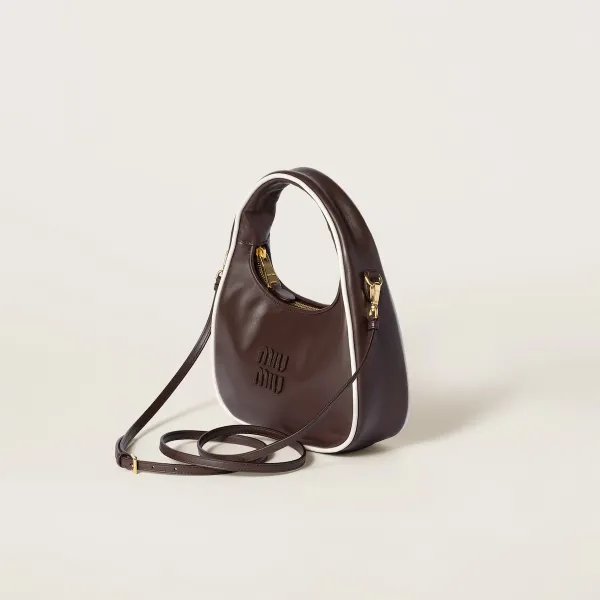 Miu Miu Wander Quilted Lambskin Leather handbag Brown Crossbody Bags - Image 3