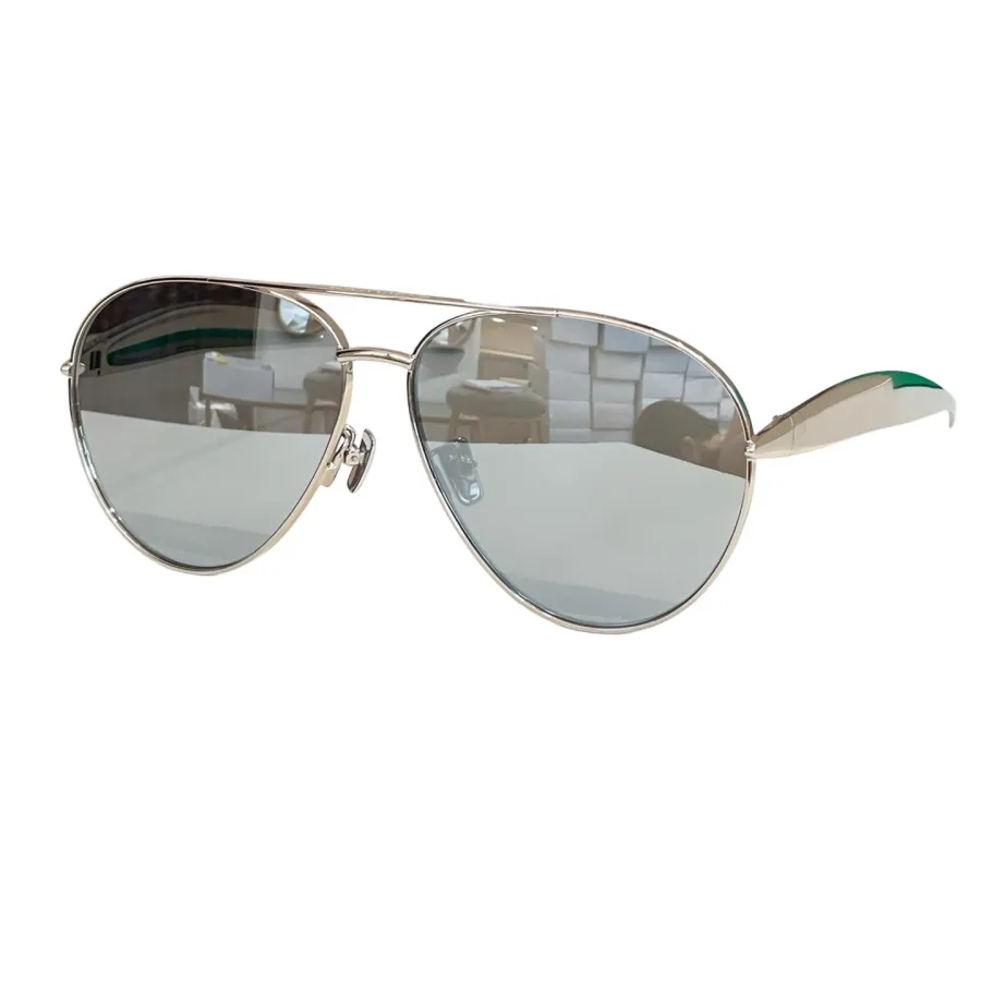 Bottega Veneta Pilot glasses black silver/silver/black gold/green gold/tawny gold/brown gold color Size 63口13-138