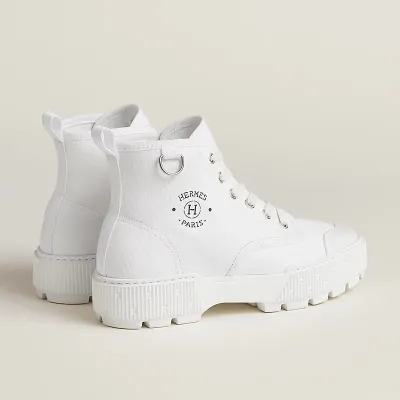 HERMES Itineraire White ankle boots