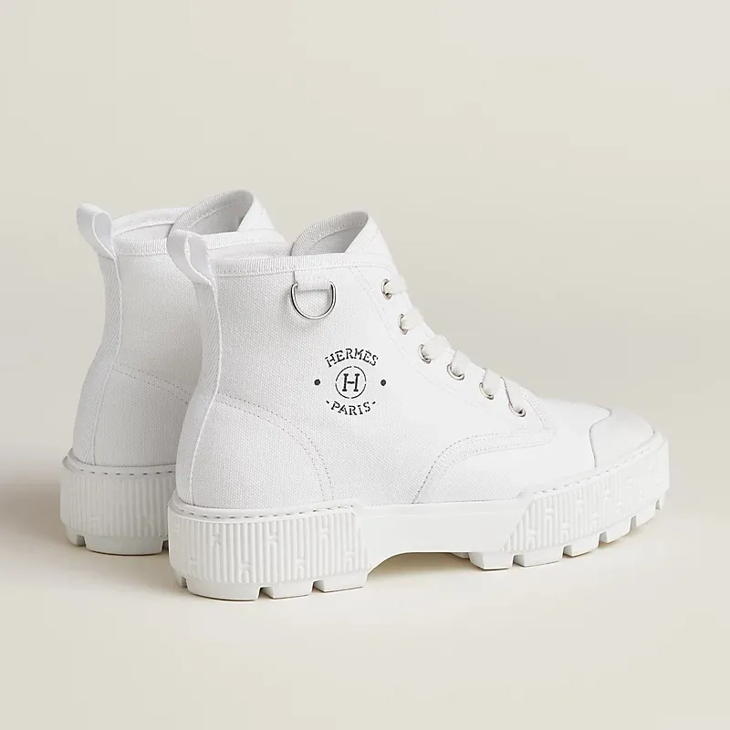 HERMES Itineraire White ankle boots