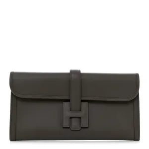 Hermès Jige Elan 29 Clutch Étain Swift Leather