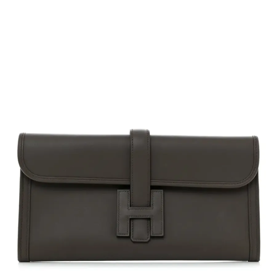 Hermès Jige Elan 29 Clutch Étain Swift Leather