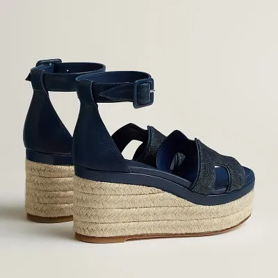 HERMES Elda Blue High Heels Sandal