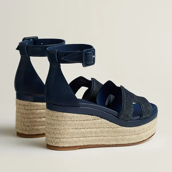 HERMES Elda Blue High Heels Sandal - Image 4