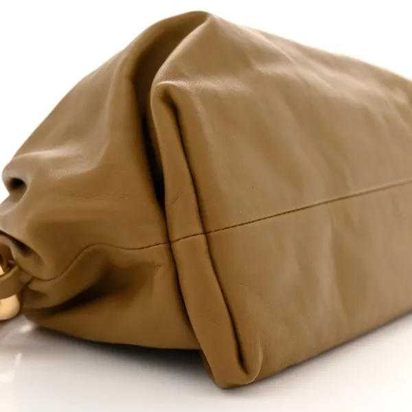 Bottega Veneta Medium Intrecciato The Pouch Chain Bag Cammello Calfskin Leather Gold Hardware - Image 4