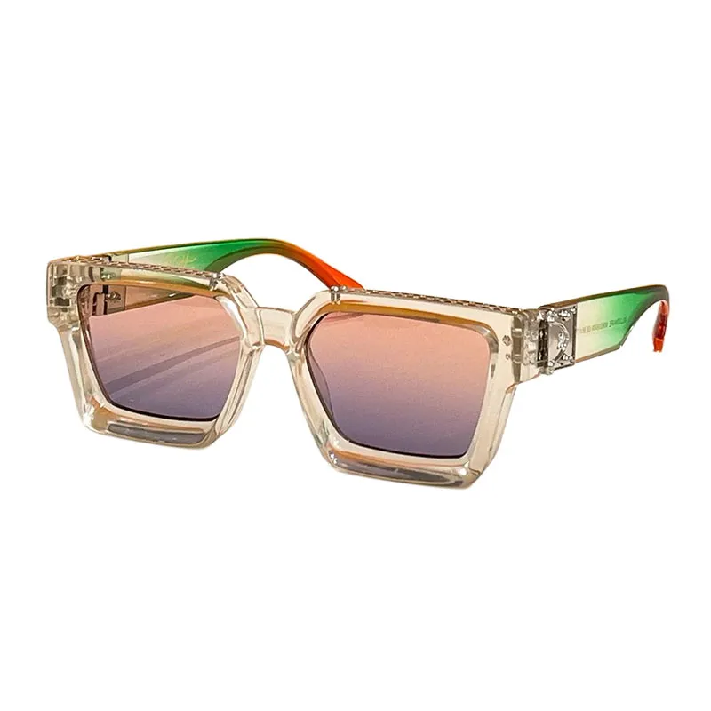 Louis Vuitton square frame glasses cyan/tawny/red/purple/pink-purple/yellow-blue/black/blue/green color Size 51口20-140