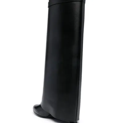 GIVENCHY Black leather knee-high boots