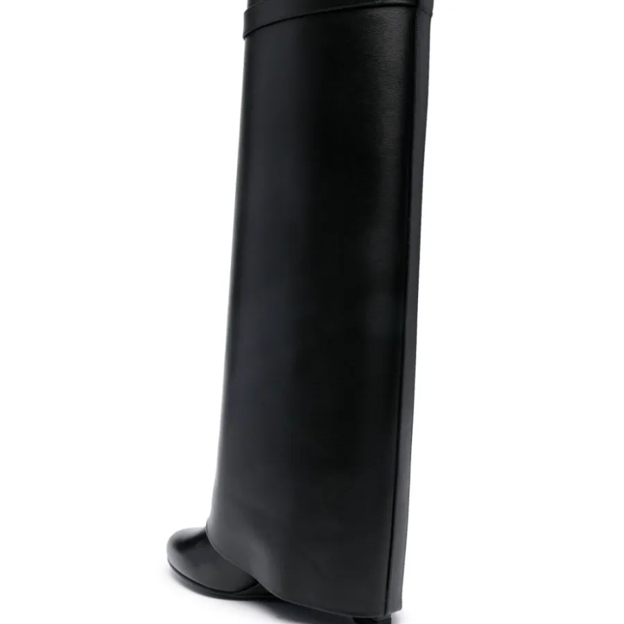 GIVENCHY Black leather knee-high boots