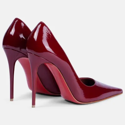 Christian Louboutin Red patent heels, pointy stiletto heels
