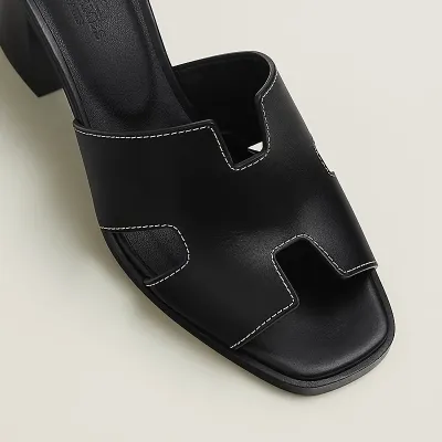 HERMES  Helia  Slippers High-heeled slippers Black High Heels Sandal
