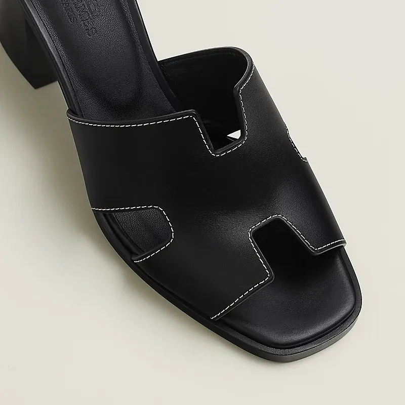 HERMES  Helia  Slippers High-heeled slippers Black High Heels Sandal