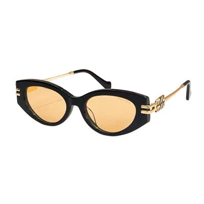 Miu Miu Cat Eye glasses chocolate brown/transparent chocolate/black gold/black tawny/green/green brown/black red/transparent black color Size 52口18-140