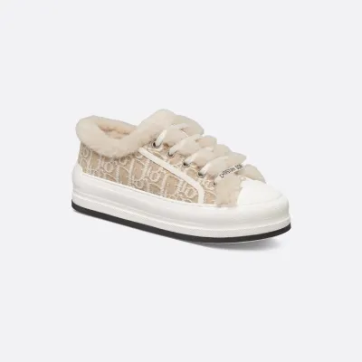 Dior Beige add pile platform sneakers