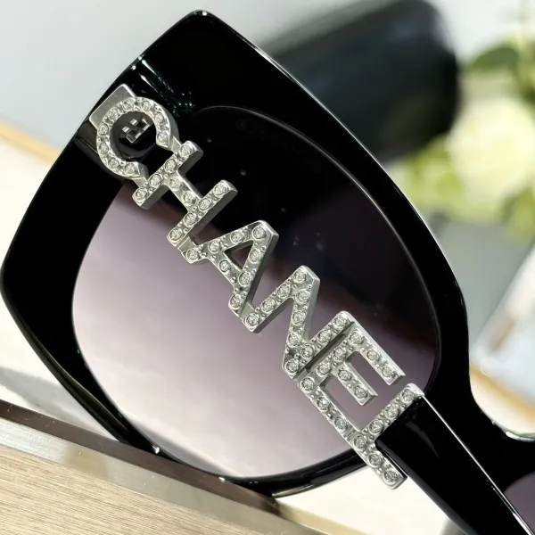 CHANEL square frame glasses black color SIZE 53-17-140 - Image 4