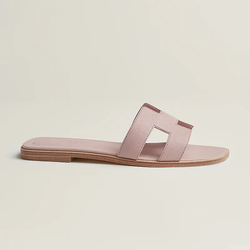 HERMES Oran Light Pink Slippers