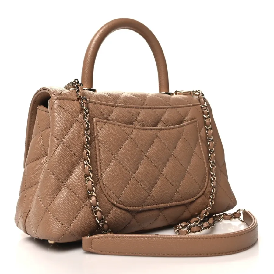 Grade Chanel Mini Coco Handle Bag – Brown Caviar
