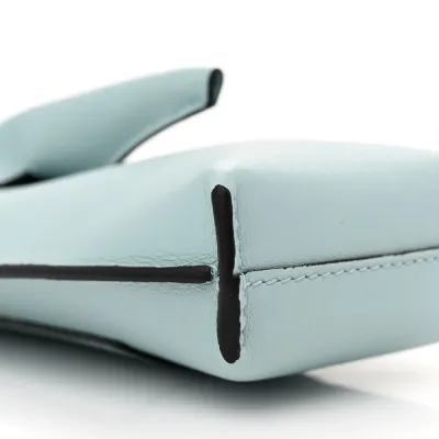 Loewe Elephant Pouch Crossbody Bag Small Dusty Blue Calfskin Leather