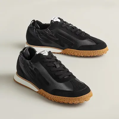 HERMES Jet Sneakers Black Sports Shoes