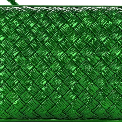 Bottega Veneta Mini Intrecciato Knot on Strap Metallic Envy Calfskin Leather