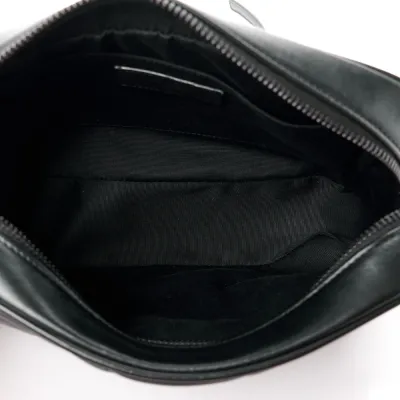 Saint Laurent Medium Lou Camera Bag Black Monogram Calfskin Matelasse Leather Black Hardware