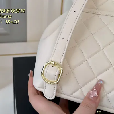 Chanel Pink / Yellow / White / Black Quilted Lambskin Leather Backpacks