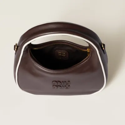 Miu Miu Wander Quilted Lambskin Leather handbag Brown Crossbody Bags