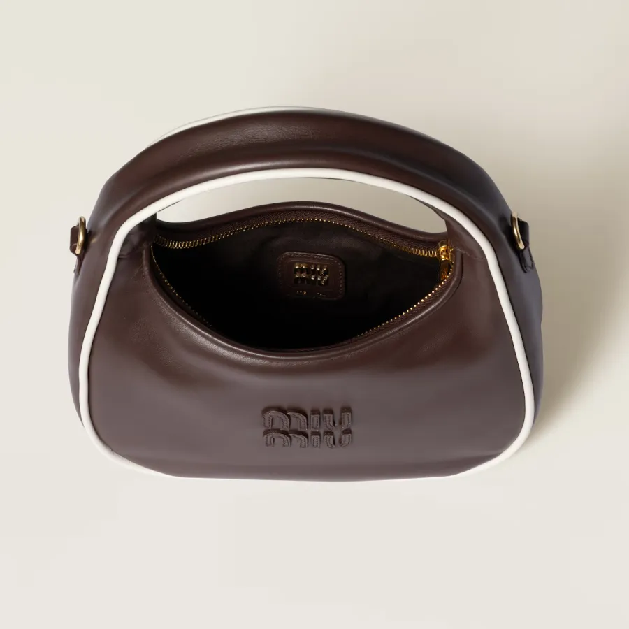 Miu Miu Wander Quilted Lambskin Leather handbag Brown Crossbody Bags