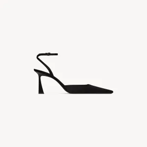 Yves Saint Laurent Crepe satin halter heels