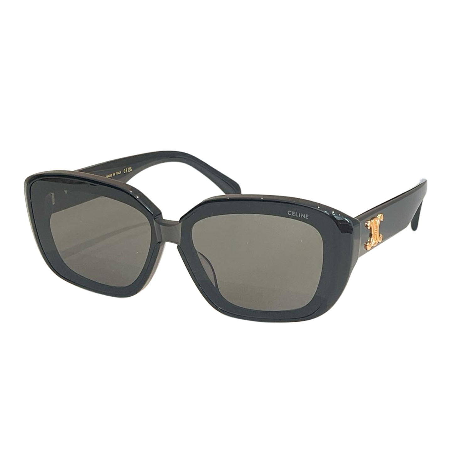 Óculos de armação quadrada Celine preto dourado/preto prateado/marrom leopardo/preto leopardo/marfim preto Tamanho 54口18-145