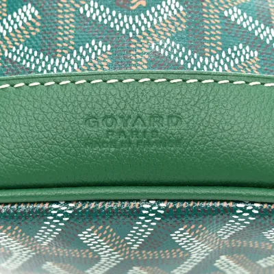 Goyard Petit Flot Bucket Bag PM Green Goyardine Canvas