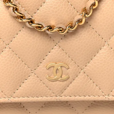 Chanel WOC Small Quilted Caviar Bag