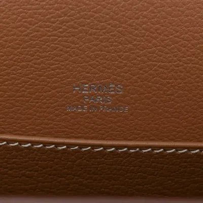 Lushentic Hermès Mini Sac Roulis Brown Evercolor Leather Palladium Silver Hardware