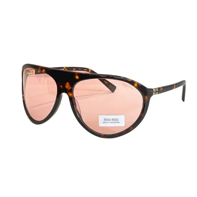 Miu Miu Pilot glasses black/black white/leopard/eggplant/black brown/white/coral color Size 75口16-110