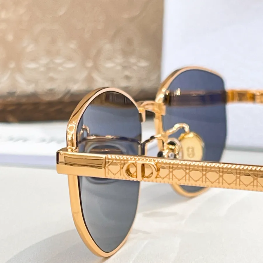 DIOR oval frame glasses gold blue/gold purple/rose gold red/silver tawny color Size 57口14-140