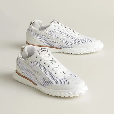 HERMES Jet Sneakers White Sports Shoes