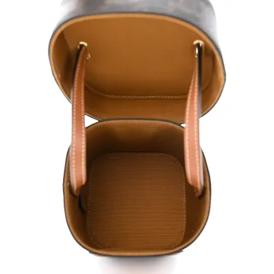 Celine Small Cuir Triomphe Box Tan Triomphe Canvas & Calfskin Leather