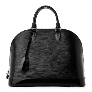 Louis Vuitton Alma GM Black Epi Leather Electric Silver Hardware
