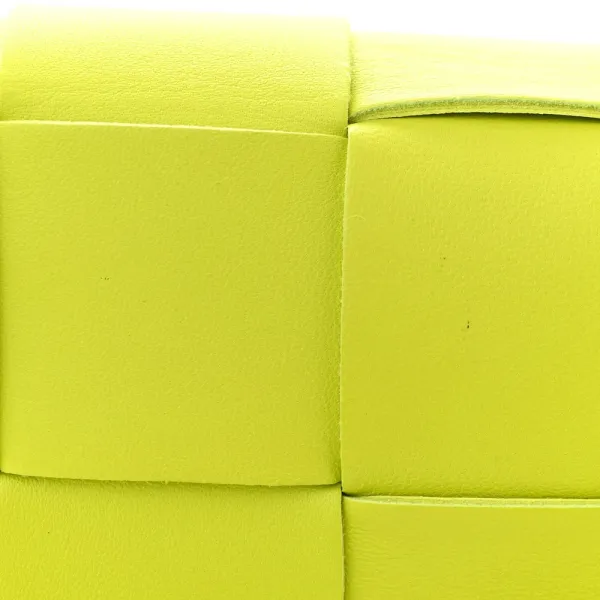 Bottega Veneta Small Intreccio Cassette Belt Bag Kiwi Paper Calfskin Leather - Image 9